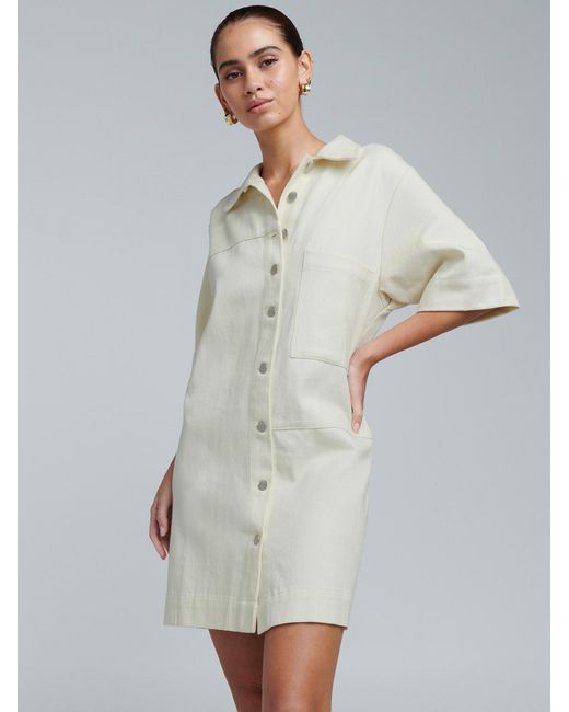 ST MRLO White Blusenkleid Lee Denim Shirt Dress