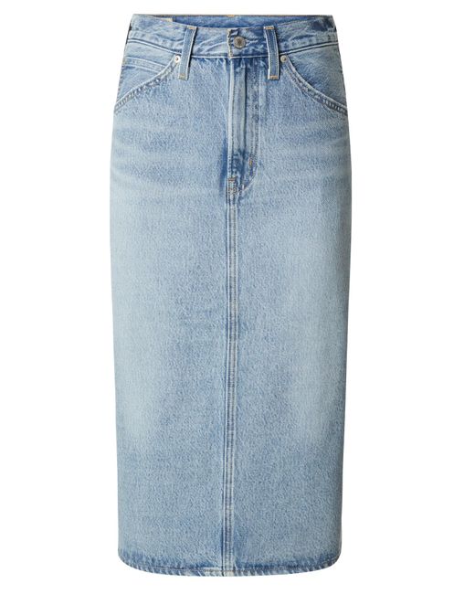Levi's Blue Levis Rock High Rise Back Slit Skirt