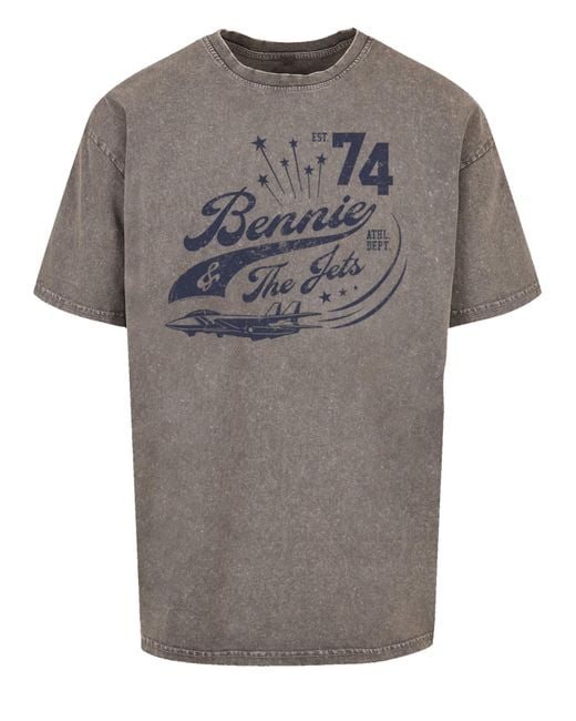 F4NT4STIC T-Shirt Elton John Bennie And The Jets in Gray für Herren