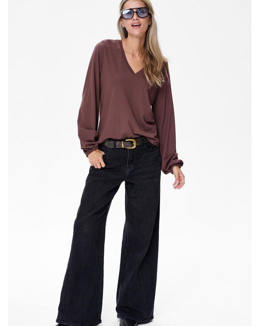Blue Shadow Purple Bluse