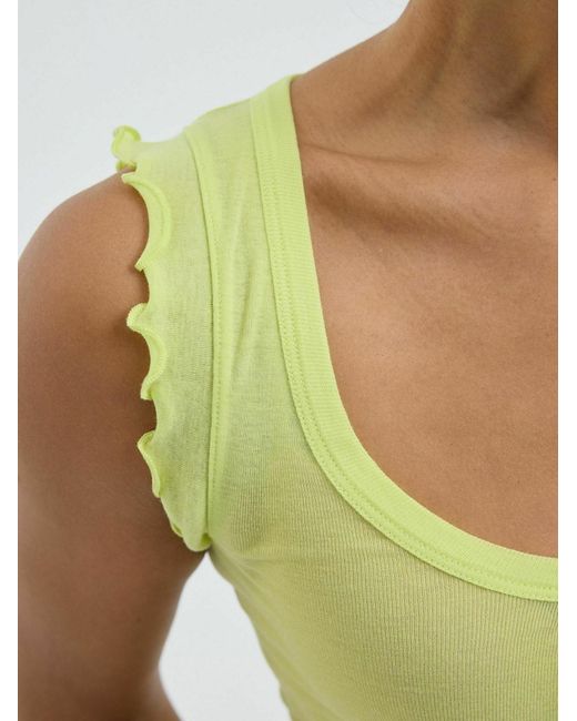 Seamless Basic Green Top Cotton