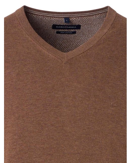 CASA MODA Pullover Basic in Brown für Herren