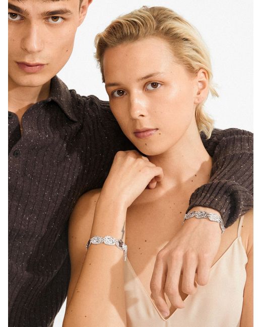 Pilgrim Armband Shift in Metallic für Herren