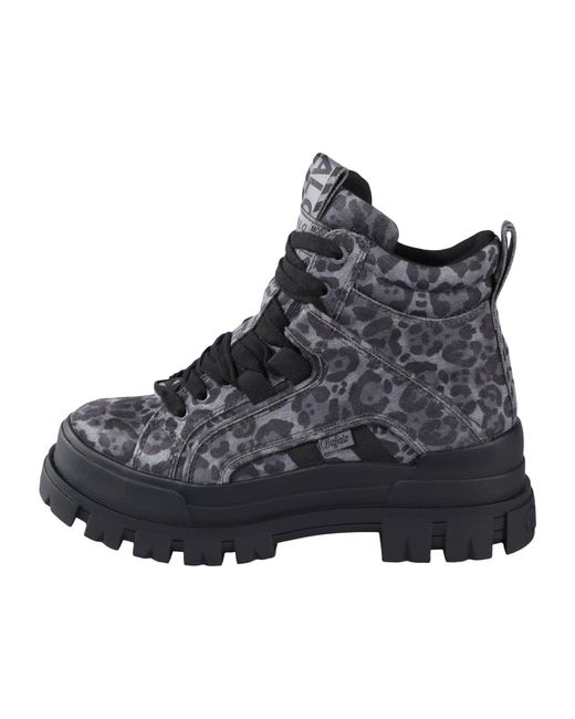 Buffalo Black Schnürstiefel Aspha