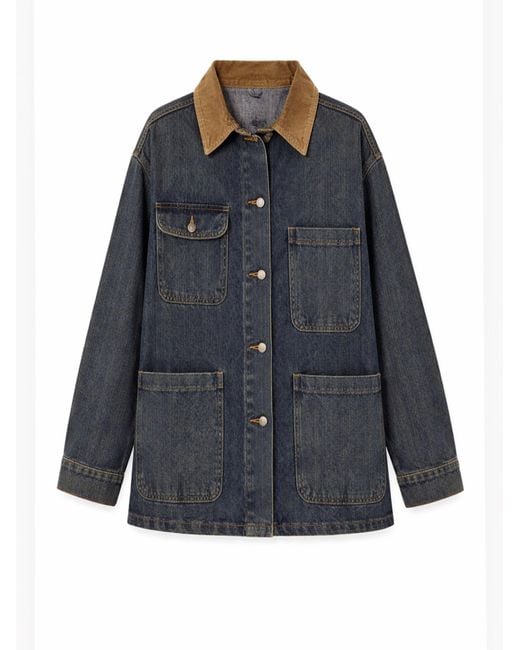 its basic Blue Its Basic Übergangsjacke Oversized Denim Jacket