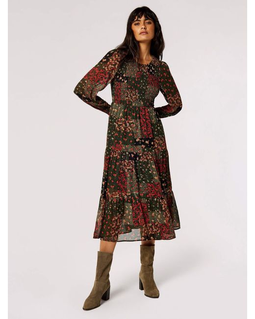 Apricot Brown Kleid