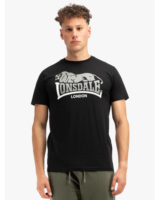 Lonsdale T-Shirt Loscoe in Black für Herren