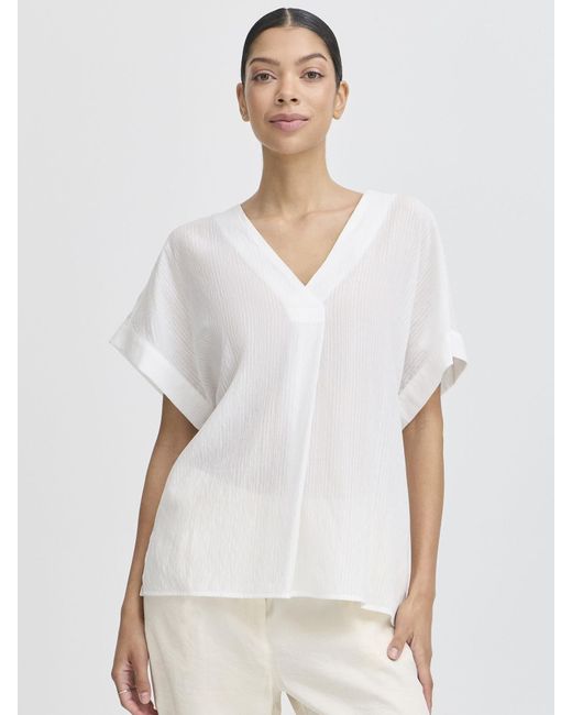 B.Young White Bluse Byibeen