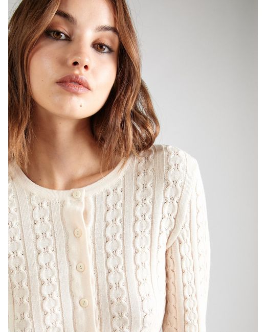 ABOUT YOU x Emili Sindlev White Strickjacke Keela
