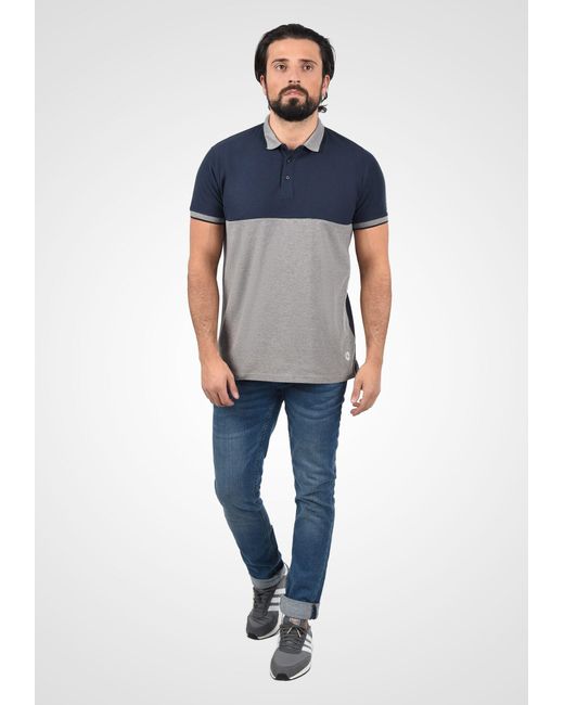 Solid Poloshirt 'corbin' in Blue für Herren