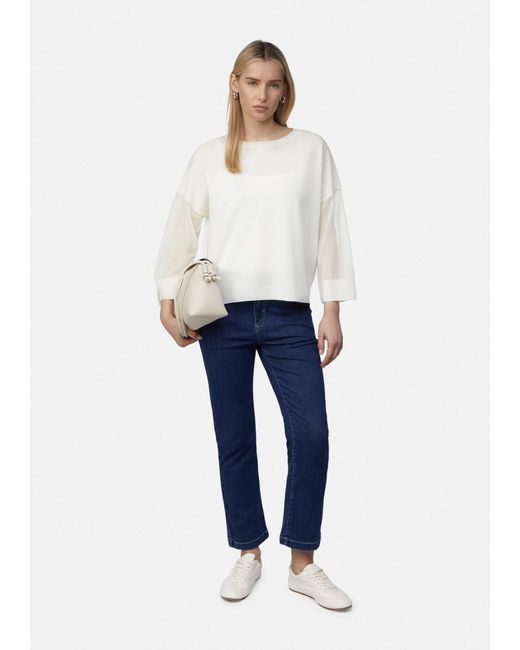Comma, White Pullover
