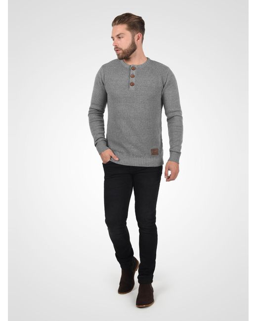 Solid Strickpullover 'terrance' in Gray für Herren