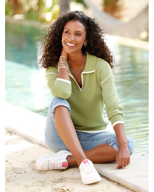 heine Green Pullover