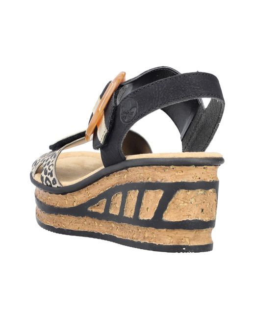 Rieker Black Sandale