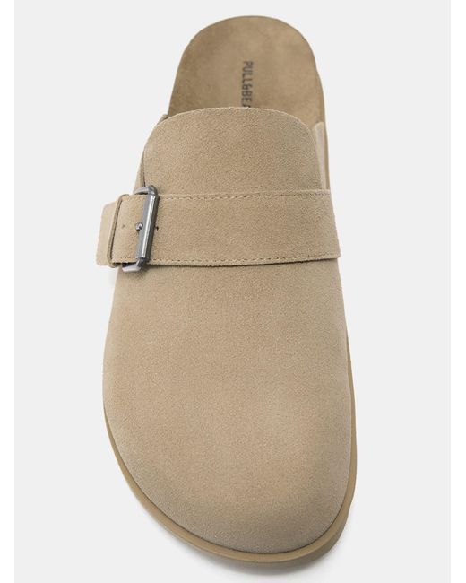 Pull&Bear Pantolette in White für Herren
