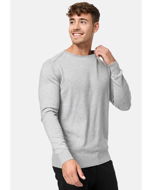 INDICODE Pullover Gamal in Gray für Herren