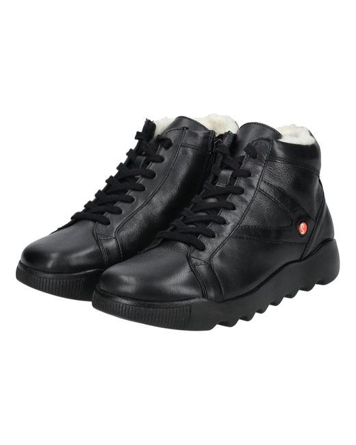Softinos Black Schnürstiefelette