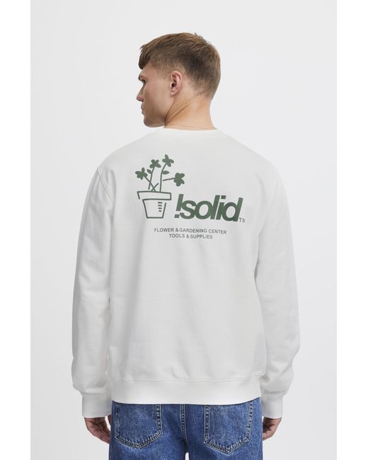 Solid Sweatshirt Imran in White für Herren