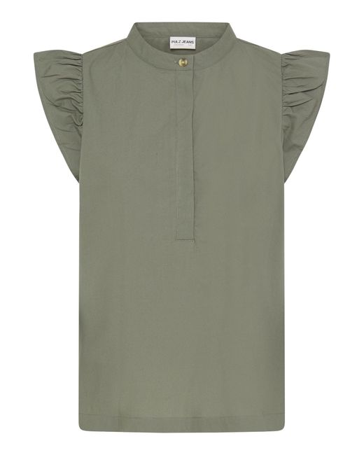 Pulz Green Bluse Leo
