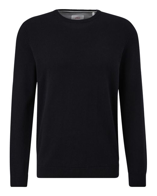 S.oliver Oliver Pullover Basic in Black für Herren