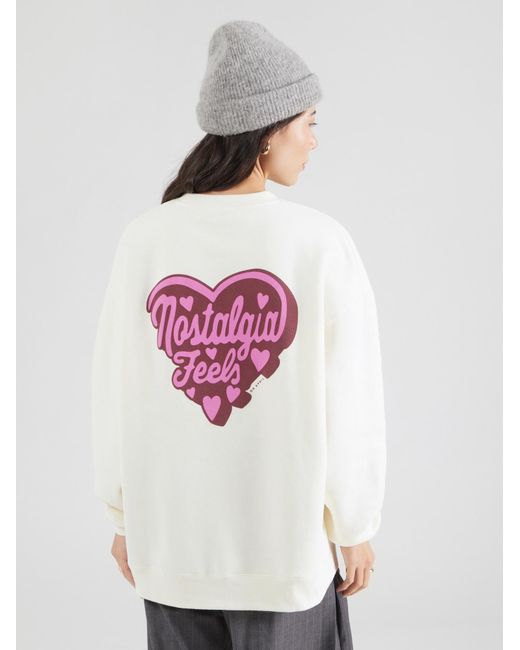 Oh April White Sweatshirt Nostalgia Heart