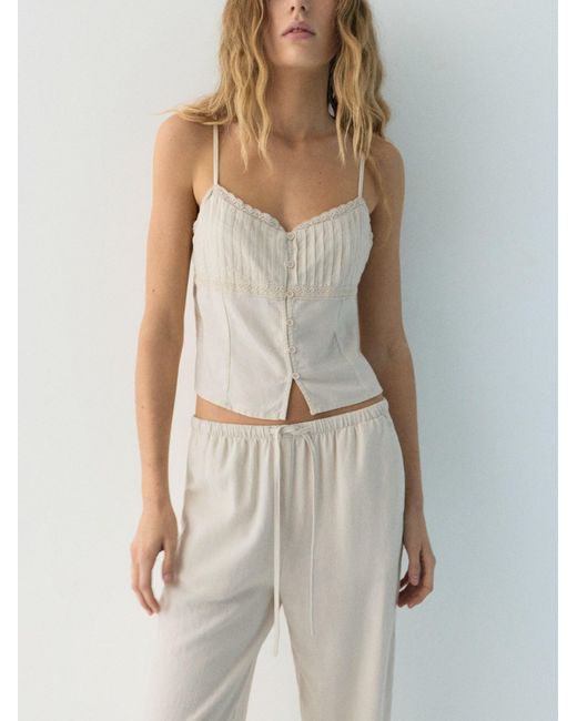 Pull&Bear White Hose Pacific