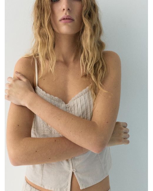 Pull&Bear White Top Pacific