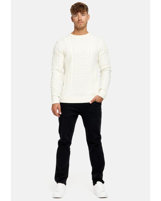INDICODE Pullover in White für Herren
