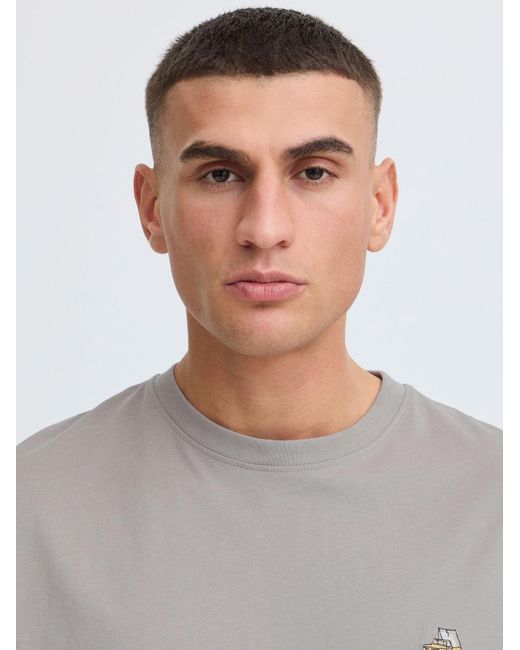 Solid Rundhalsshirt Sduwe in Gray für Herren