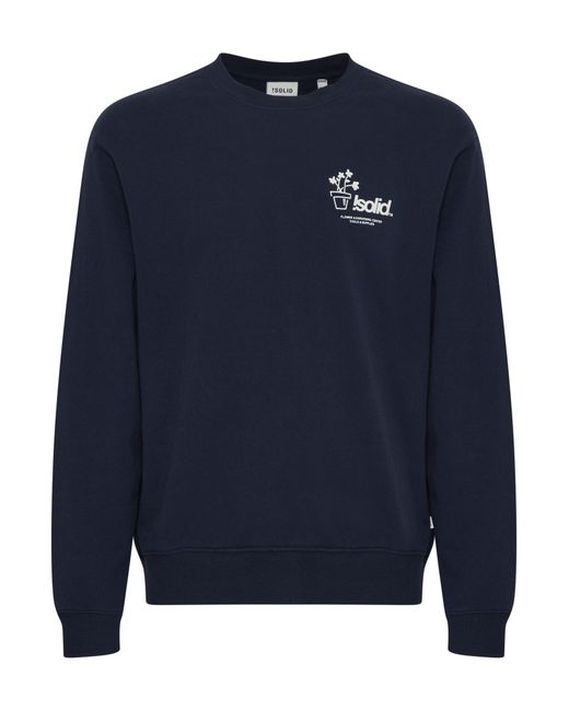 Solid Sweatshirt Imran in Blue für Herren
