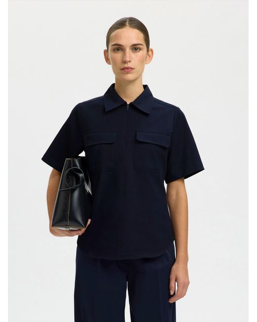 SELECTED Blue Bluse Slftora