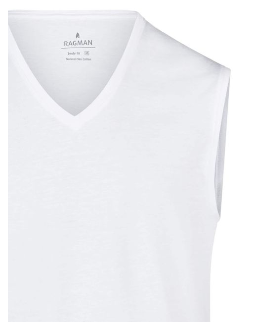 RAGMAN Unterhemd Basic in White für Herren