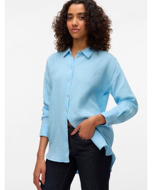 Vero Moda Blue Langarmbluse