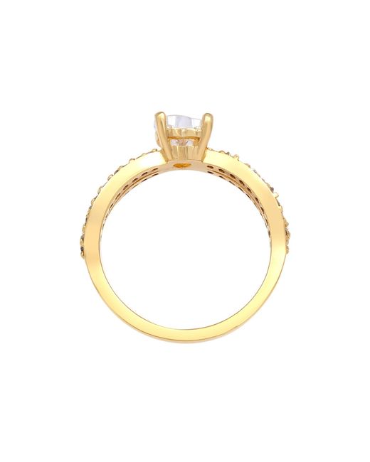Elli Jewelry Metallic Ring Herz, Kristall Ring