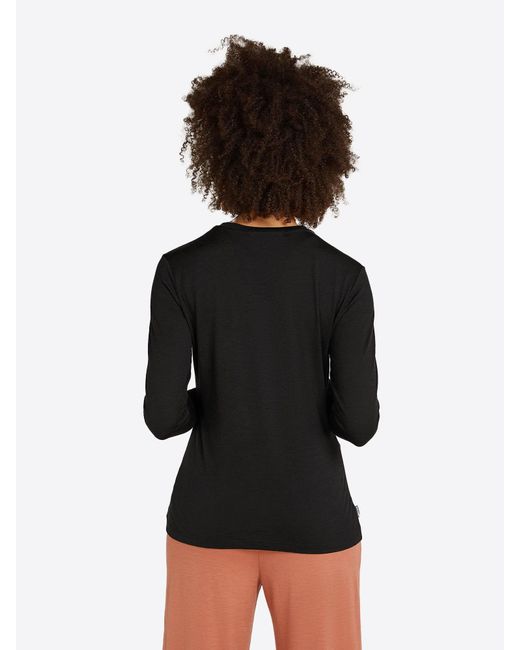 Icebreaker Black Funktionsshirt 'W Mer 150 Tech Lite Ls'