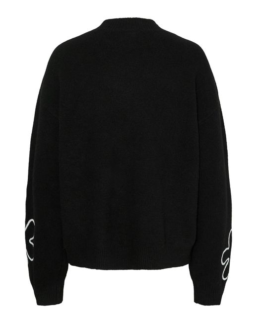 Pieces Black Pullover Pcrosa