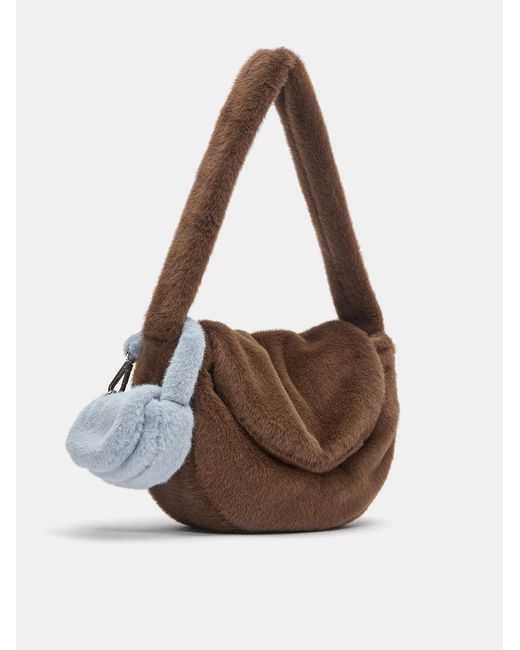 Pull&Bear Brown Schultertasche Charm