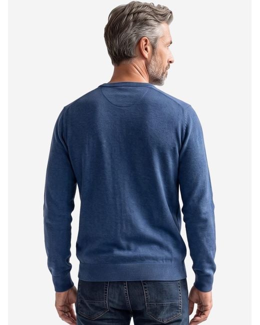 Redmond Strickjacke Basic in Blue für Herren