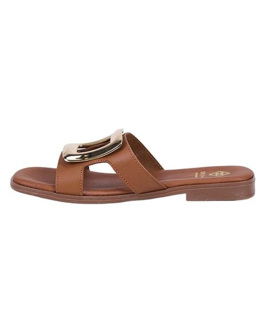 Desa Brown Pantolette Folien