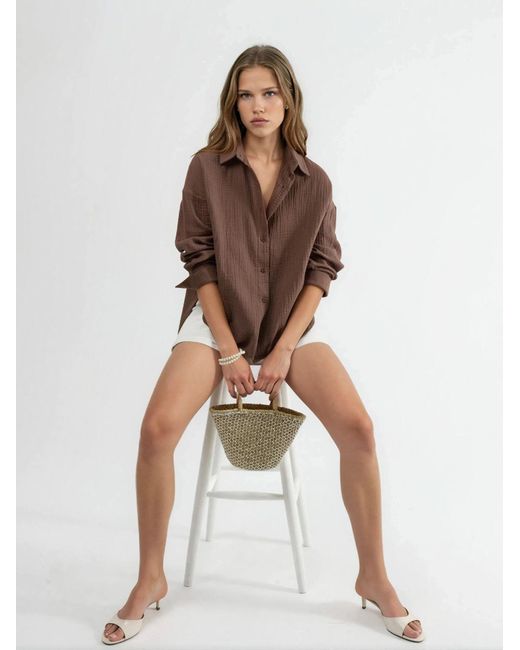 Busem Brown Bluse