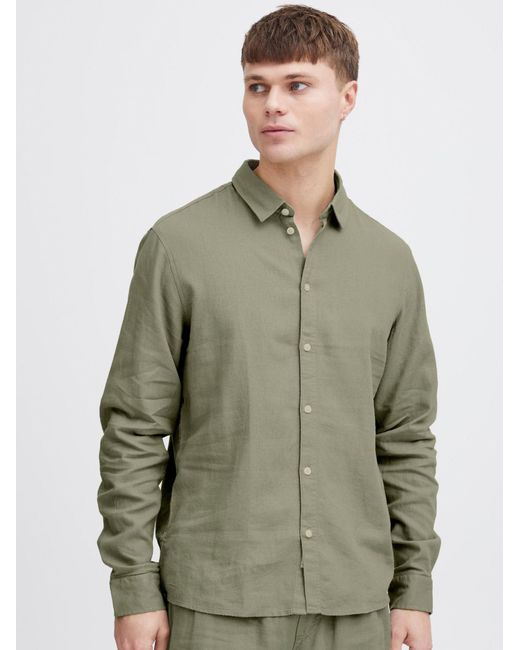 Solid Langarmhemd Sd Enea in Green für Herren
