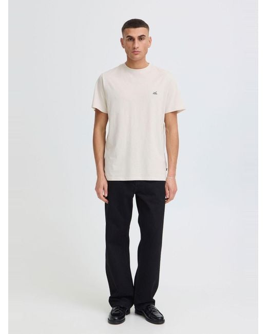 Solid Rundhalsshirt Sduwe in White für Herren