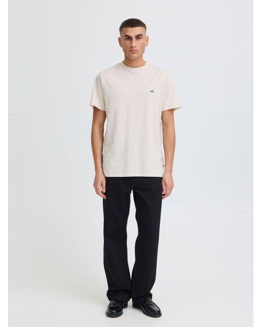 Solid Rundhalsshirt Sduwe in White für Herren