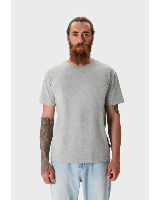 Oldskull T-Shirt Plain Basic in Gray für Herren