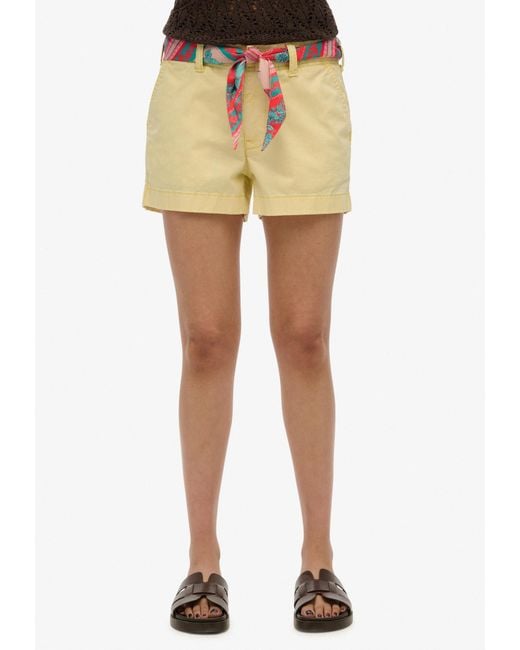 Superdry Natural Klassische Chinoshorts Französisches Vanillegelb 42