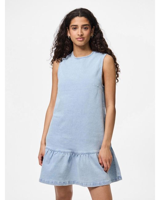 Pieces Blue Kleid Pcmonica