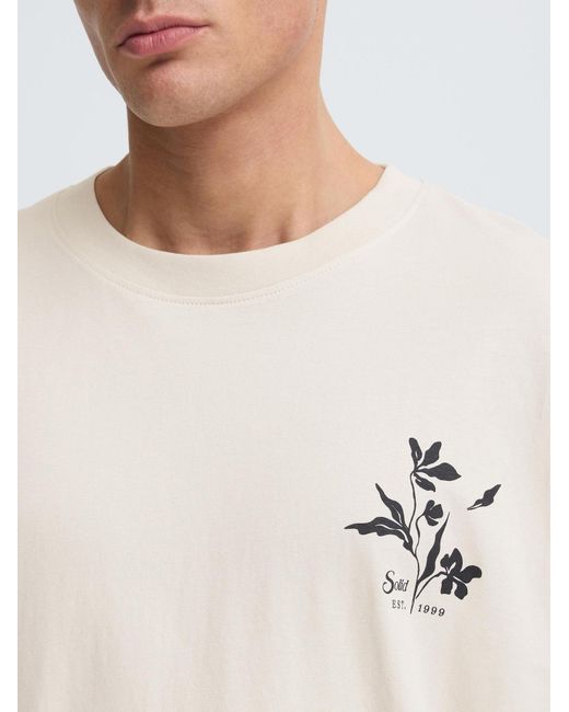 Solid Langarmshirt Sdamon Oversized in White für Herren