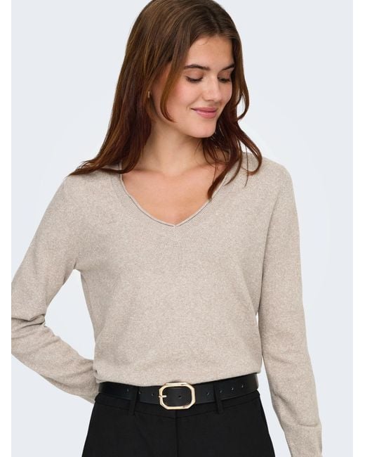 ONLY White Pullover Onlloyal