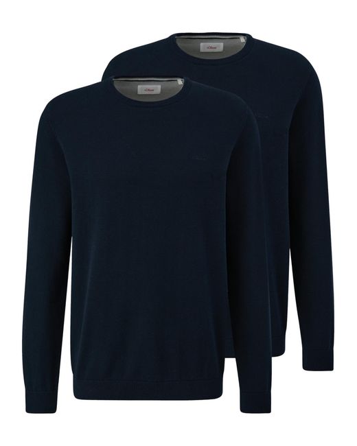 S.oliver Oliver Pullover Basic in Blue für Herren
