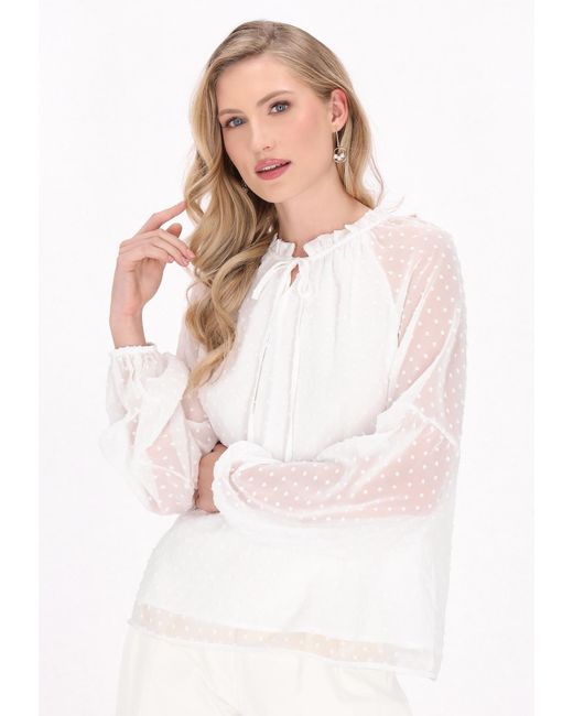 DreiMaster Klassik White Bluse 'Classic Look'